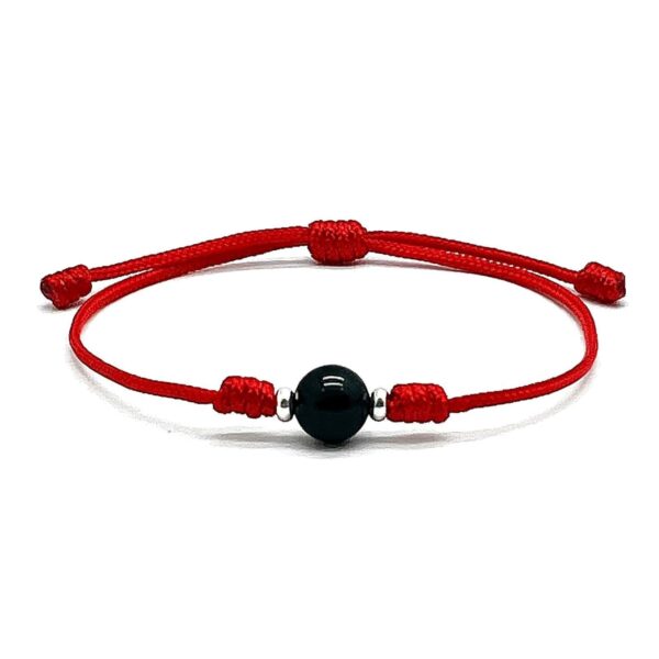 Pulsera hilo rojo con turmalina